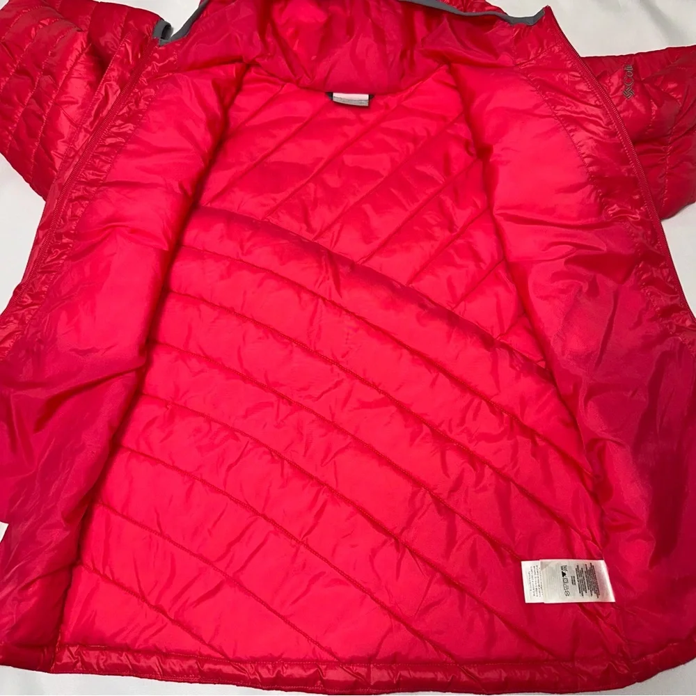 Columbia Kids Red Puffer Jacket size XL‎ hooded zipper coat
